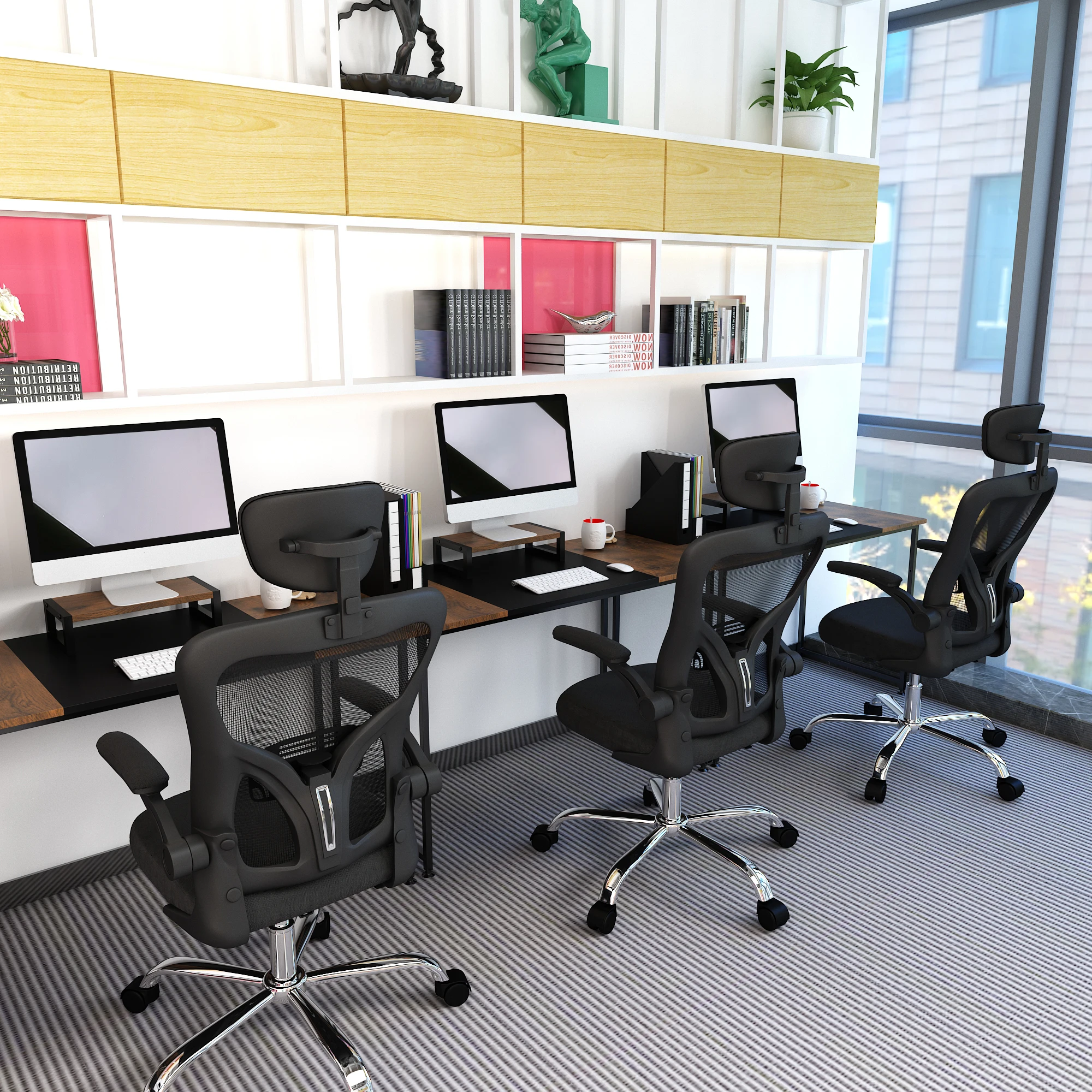 Adjustable Ergonomics Revolving Computer Chair Furniture Commercial Office Chairs