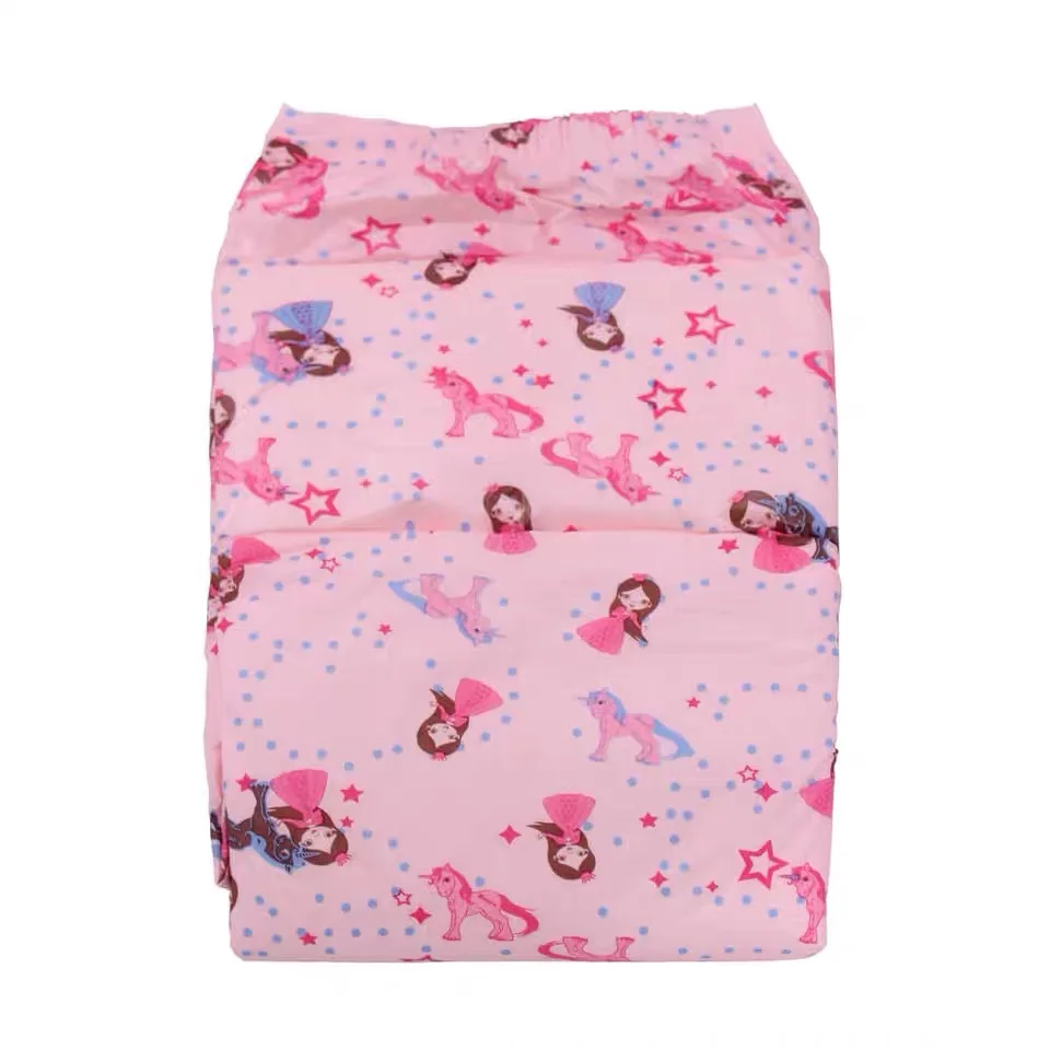 OEM Top quality Hot Sale Super Absorption Soft Disposable Cheap All Printed Adult Baby Diapers for abdllover