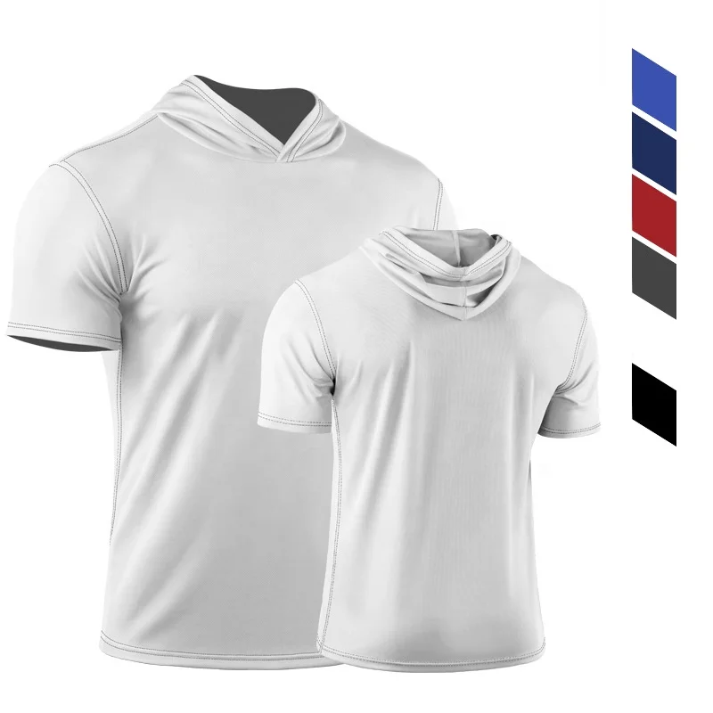 Gym Apparel Moisture Wicking Workout Polyester Dry Fit Mesh Short Sleeve Athletic Top Sport Plus Size T-shirt For Mens