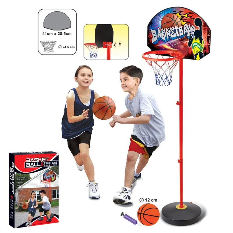 Indoor Outdoor Basketball Stand Toys Sports Balls Adjustable Height Vertical Basketball Hoop Toys Plastic Home Sports Game