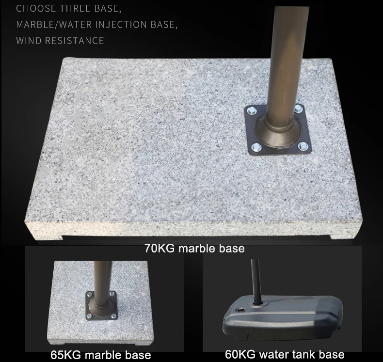 Banana Waterproof Garden Cantilever Hanging Patio Umbrella & Bases For Outdoor Garden Patio Parasol