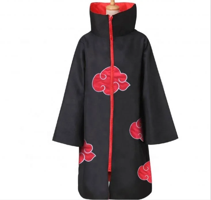 Ready to ship 2022 Naru-to Cloak Anime Cosplay Costume Red Cloud Robe Four Generations Six Generations Halloween Cloak