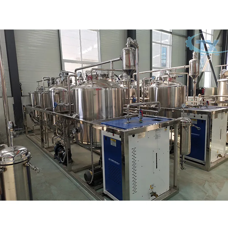 Small refining and deodorizing sunflower oil equipment machine for hemp oil