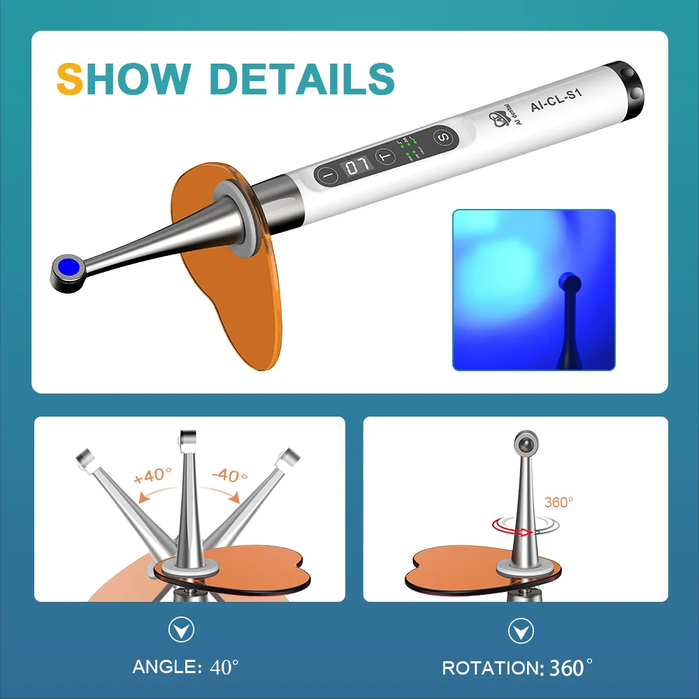 CL-S1 Прочее стоматологическое оборудование кариеса лечение лампы быстрая зарядка 360 градусов вращение обнаружения света хирургический инструмент стоматологической установки