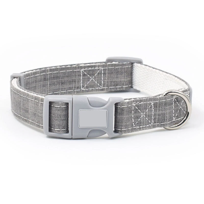 Custom Small And Large Pet Bamboo Fiber Rope Adjustable Dog Collar