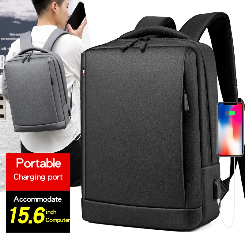 Custom oem waterproof Nylon 15.6 inch Computer men business college bag Slim travel mochilas laptop backpacks with usb