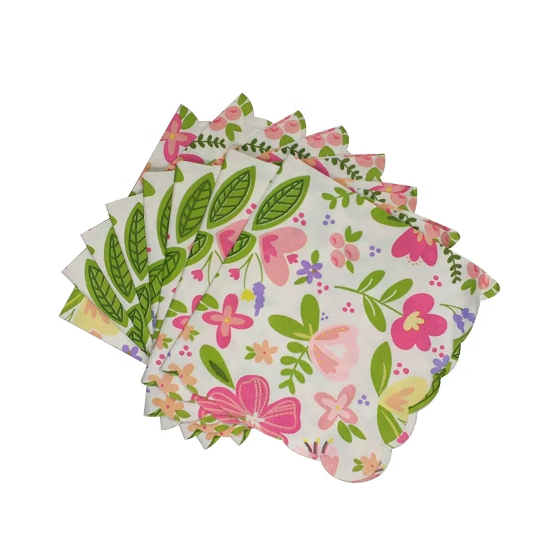
Wholesale christmas custom wave point 2ply 25*25 cm beverage paper napkin 