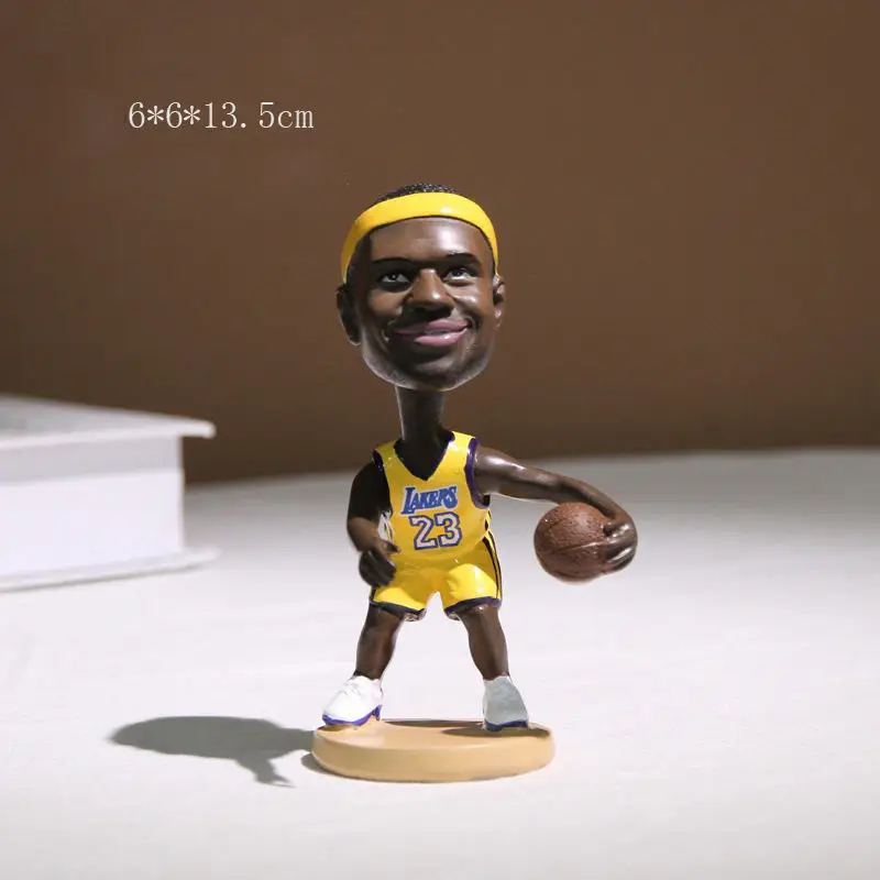 Custom Resin Dashboard Figure Kobe nba bobblehead Figurine Shaking Head Doll Gift wholesale JAMES 23# bobbleheads