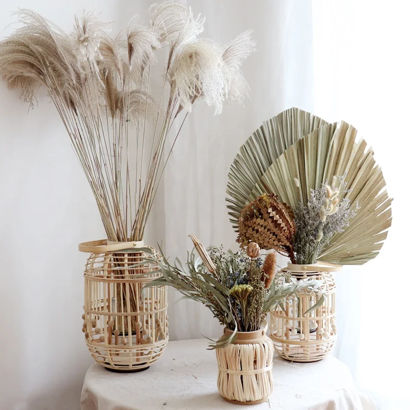 2022 New Arrivals Home Wedding decoration Flower dried palm leaves Dried flower wholesale for A-mazon