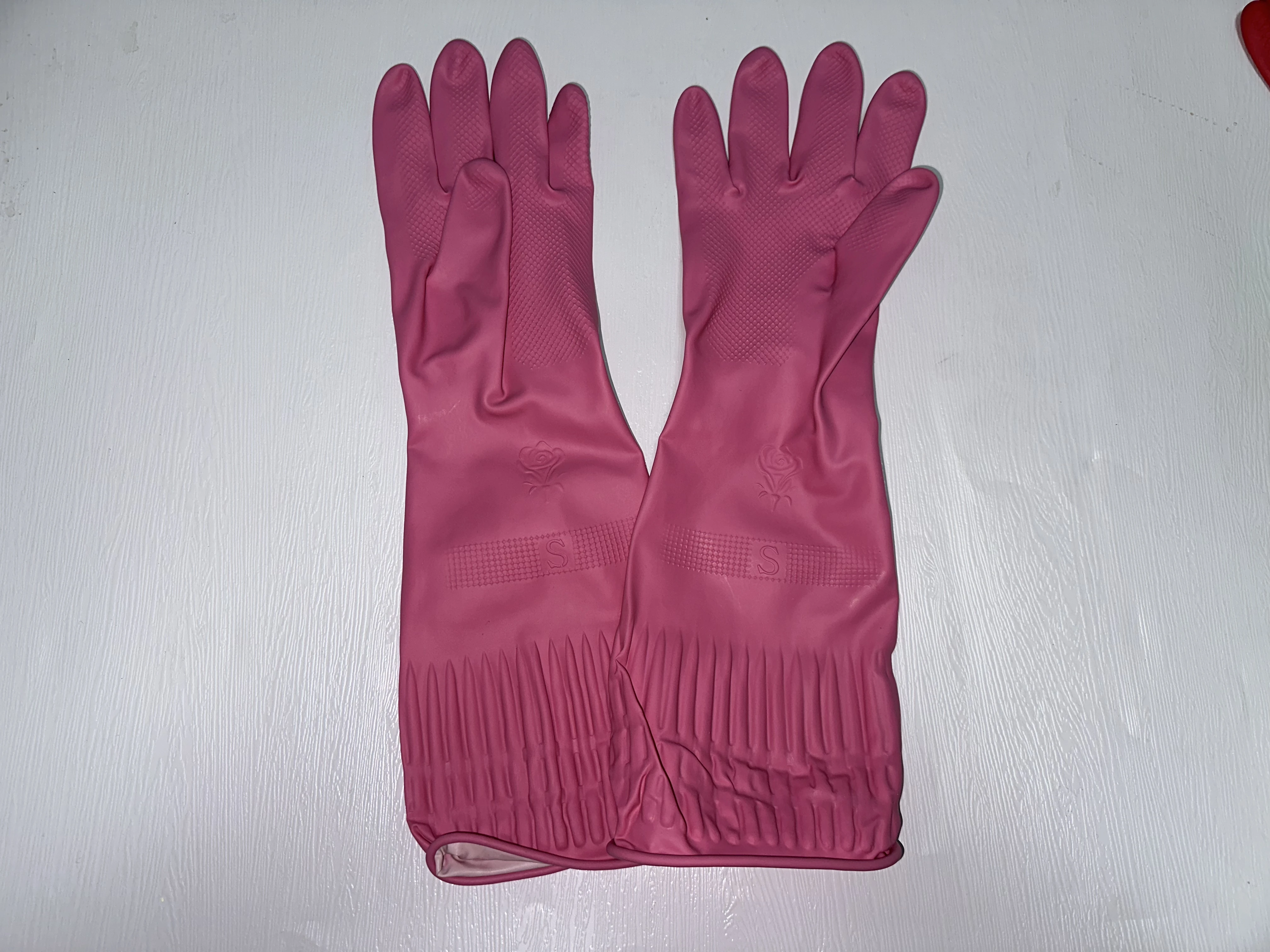 Wholesale nature latex household cleaning  water proof  long Cuff Customized Color package work glove