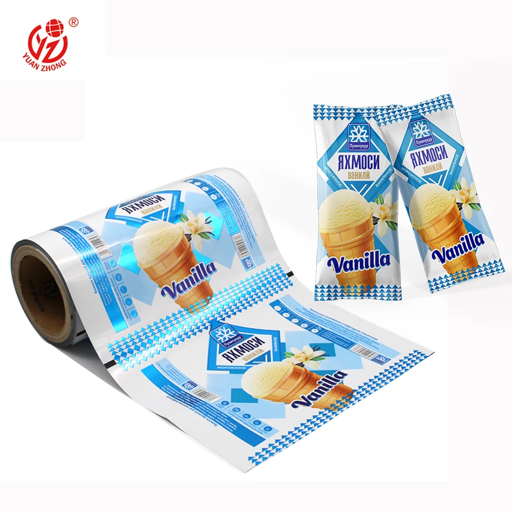 Popsicle Wrappers Bag Packaging For Ice Cream Bar Pet Pe Opp Al Vmcpp Food Packaging Laminated Plastic Film Roll
