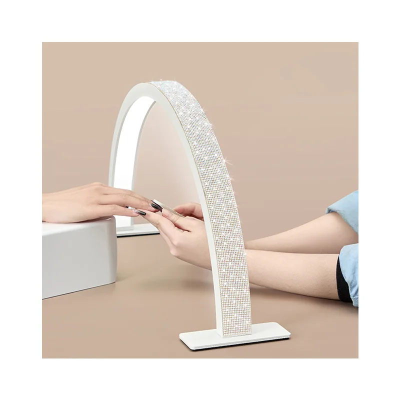 30W Diamond LED Moon Lash Light For Makeup Tattoo Artists Nail and Eyelash Lighting Beauty Salon Half Moon Nail Lamp