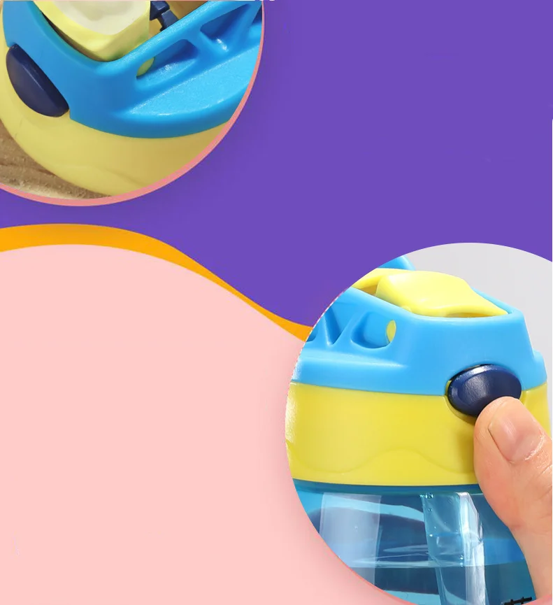 450 ml kids water bottles with pop-up bouncing up flip lids BPA free plastic Acrylic water bottle double wall insulated tumbler