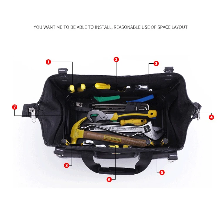 V255 Portable high quality waterproof engineer canvas heavy duty diamondback electrician tool belt bag for technician