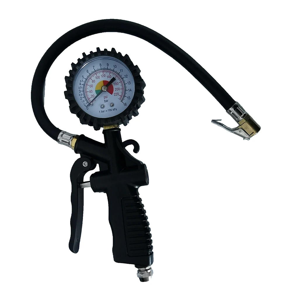 High Precision Vehicle Metal Automobile Copper Pointer Pump Nozzle Tire Pressure Detector Tire Pressure Gauge