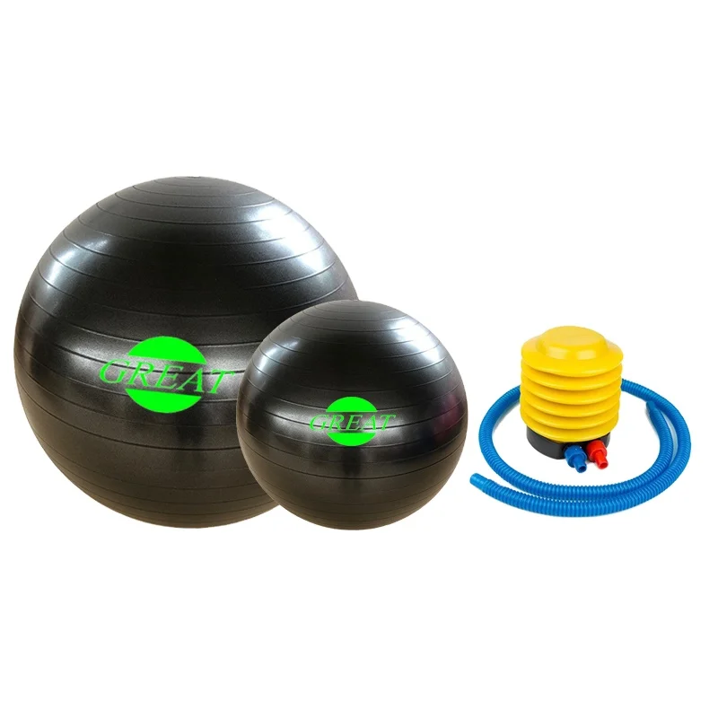 Eco PVC Anti-burst Fitness Stability Yoga Ball with Custom Logo  and Air Pump