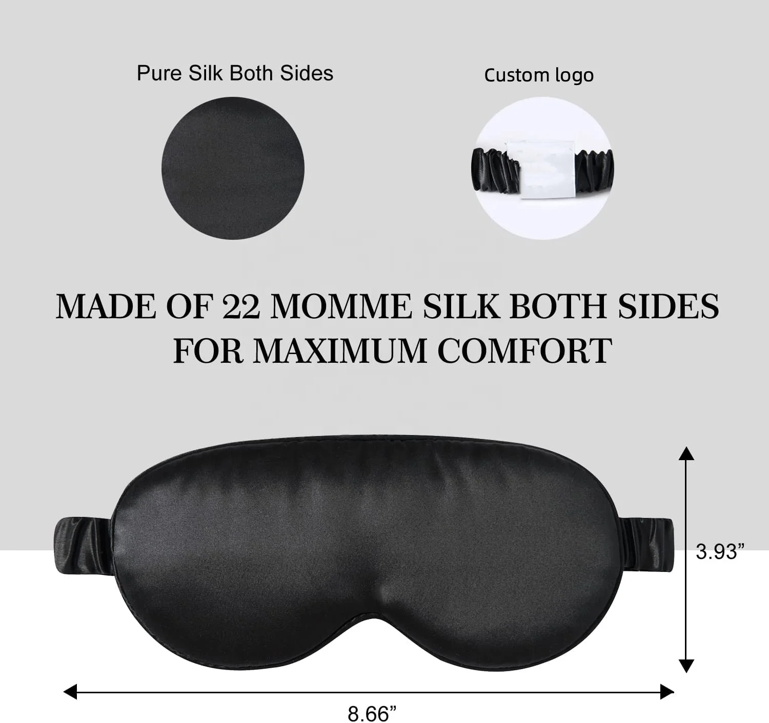 Moonight Sleep 22 MM Silk Eye Mask for Sleeping Padded  Eye Lash Extensions 3D Deep Contoured Eye Covers Cup Blindfold
