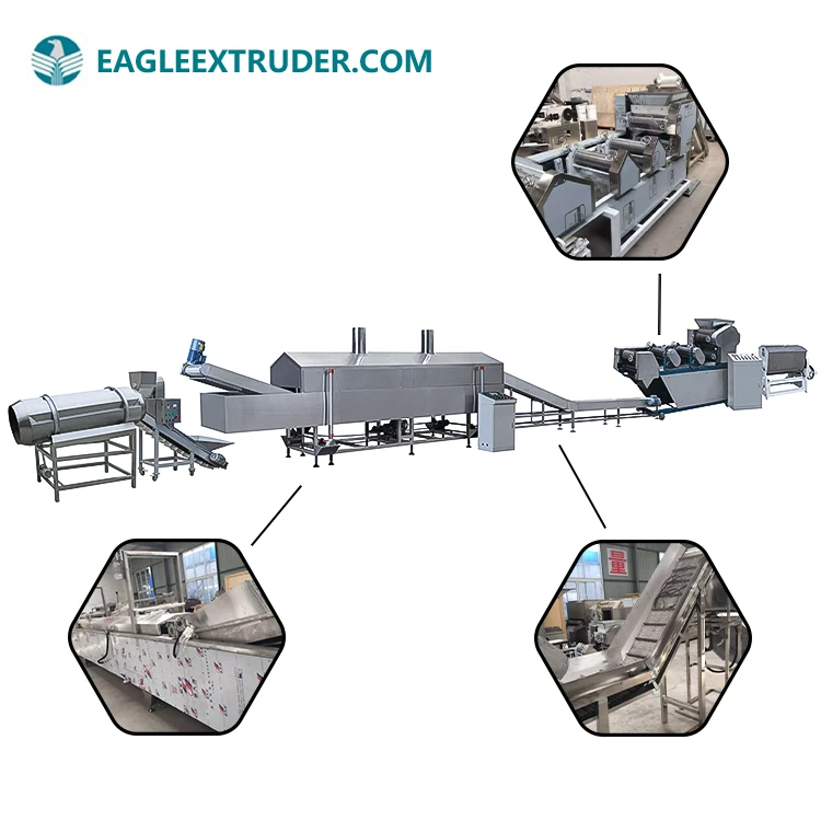 Jinan Eagle New Automatic PLC Bearing Core Equipment Easy Operate Snack Machine Making Fried Wheat Flour Crackers/Sticks Food