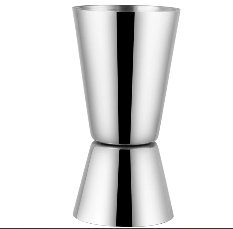 15/30 20/40 25/50 custom edge curl double head stainless steel measuring cup for cocktail