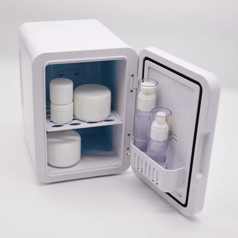 Oem Cooler and warmer fridge 4L Portable Counter top small mini fridge for skincare AC/DC