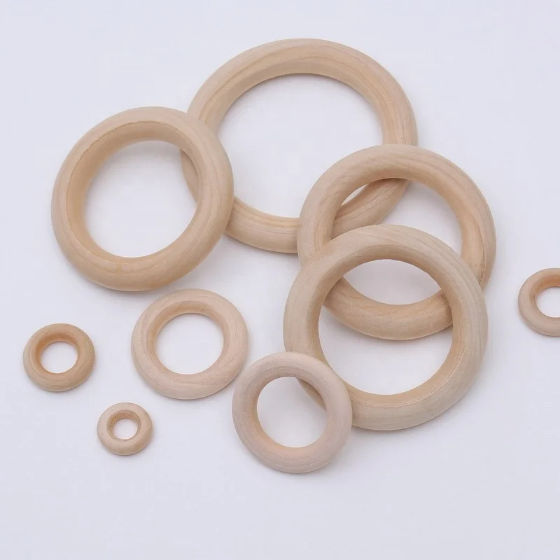 12mm-150mm lotus wood ring Natural Wooden circle Ring Unfinished Wood Jewellery Craft ring