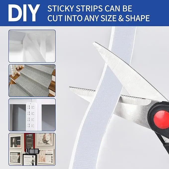Nylon Multi-function Hook Loop Tape Organization Shoes Bags Textiles with Super Strong Adhesive Elastic Adjustable for Home Free