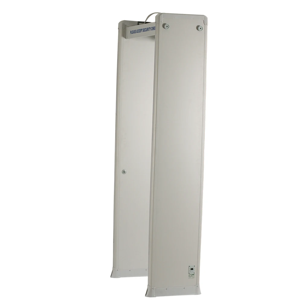 Multi zones walk through metal detector with temperature check function