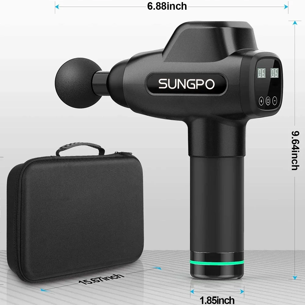 2022 machine renpho massage gun heating function commercial lcd battery top 20 speed massage gun dropshipping with lcd screen