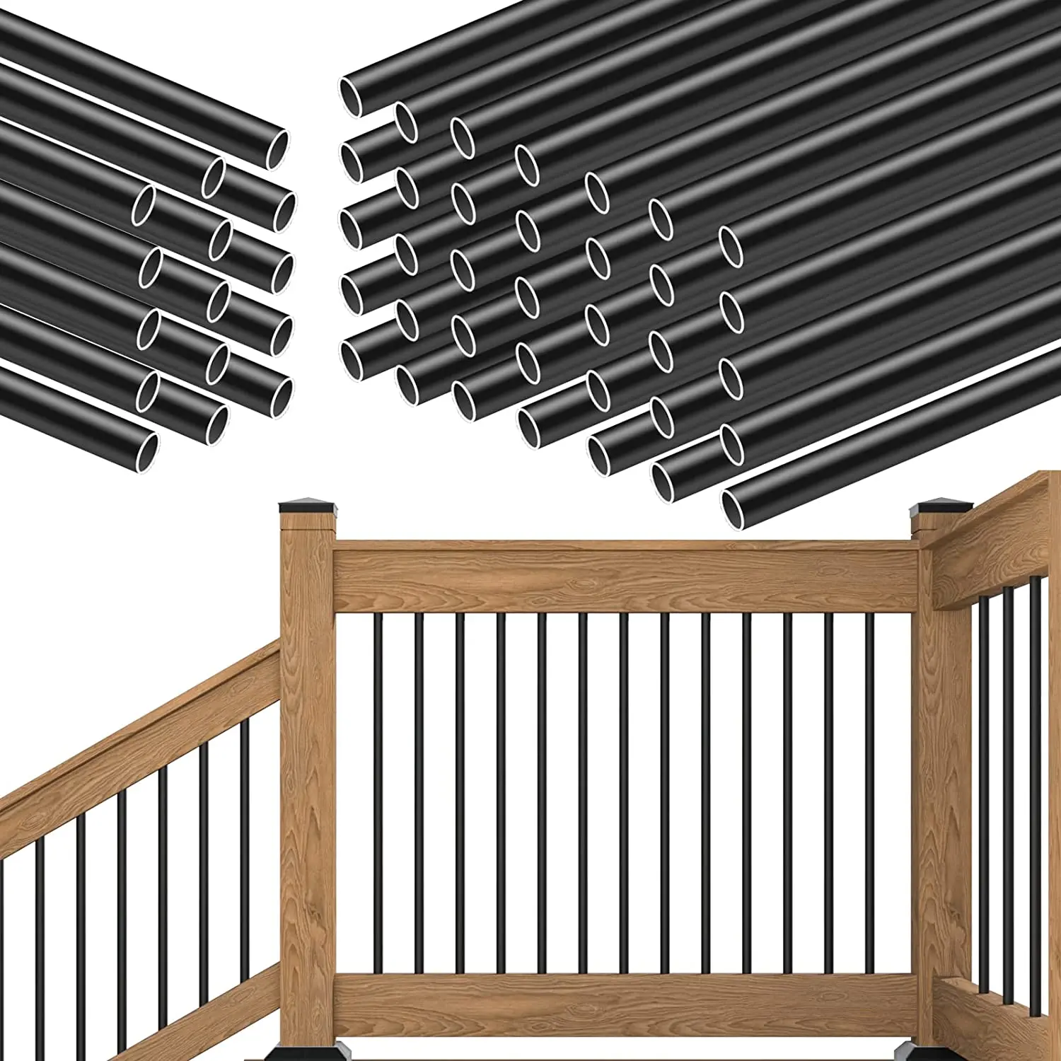 26 round Outdoor Balcony Stainless Steel Balusters Wrought Iron Baluster Railing Various Styles Iron Balusters