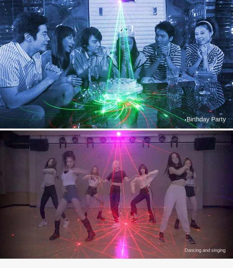 Ktv Mini Laser Lighting Christmas Disco PStage Light Rgbw Led Moving Heads Stage Lights Dj