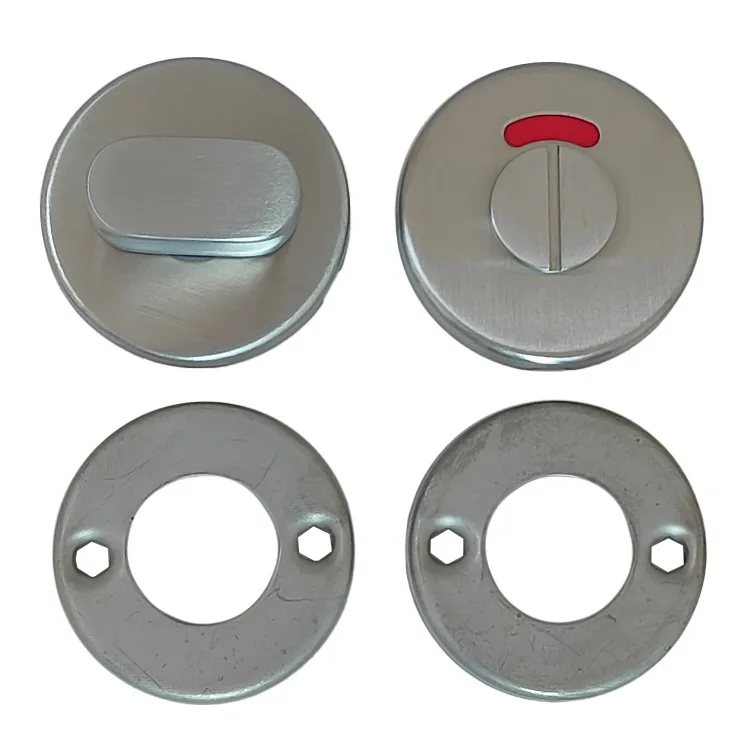 304 stainless steel instruction toilet door lock Turn and Release Indicator Bolt Turn Knob multiple colors partition door lock