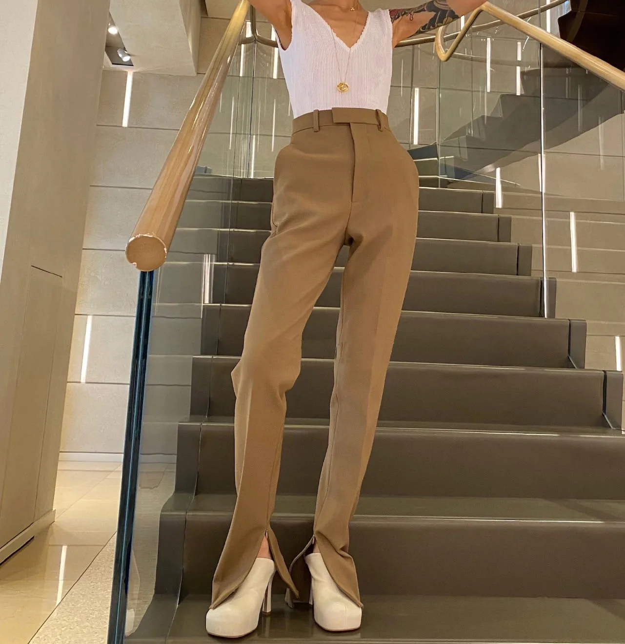 Women Summer Casual Trousers Wholesale New Style Casual Suit Trousers  High Waist Ladies Pants