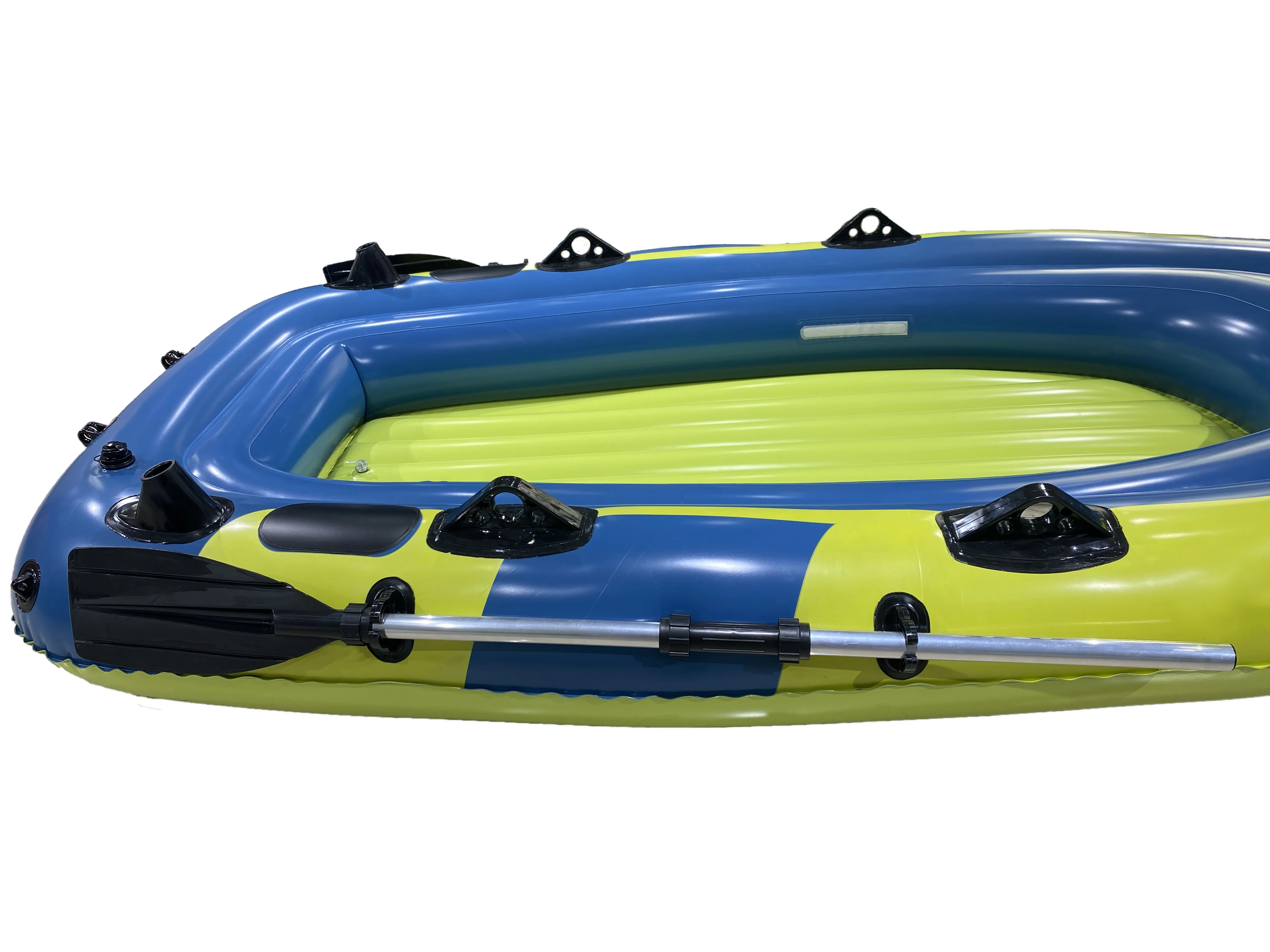 custom environmental friendly pvc portable inflatable air boat fishing rowing boat