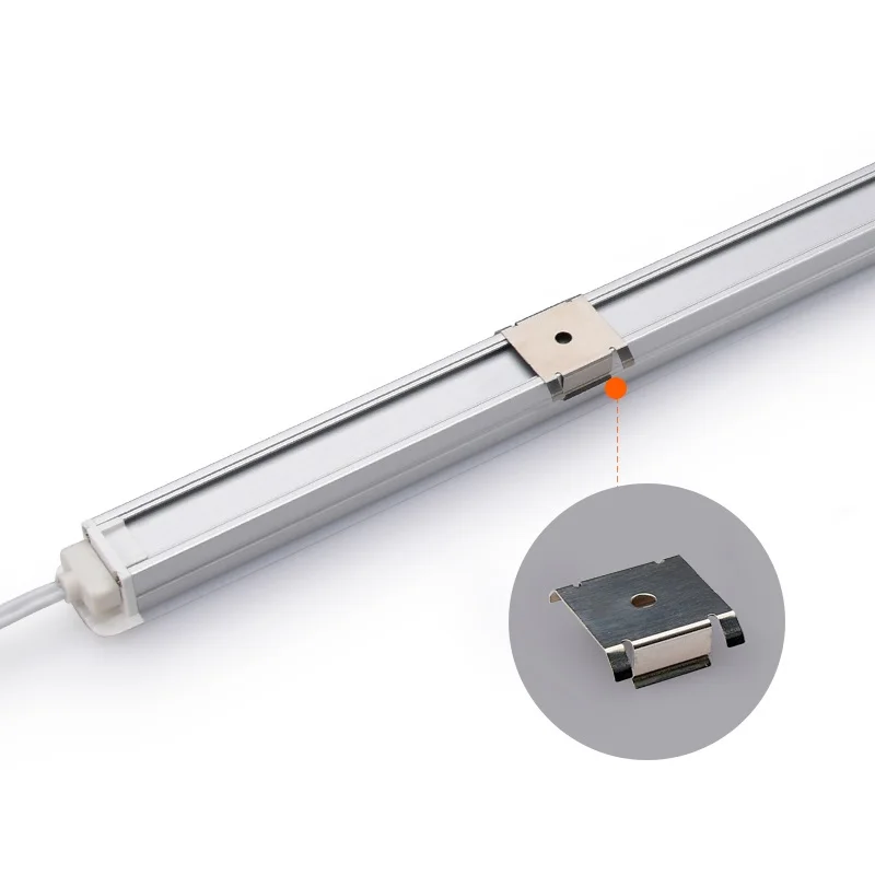 New Trend Screw-free Style Large Flat Tube LED Light Bar White Color Line Light PC Plastic Aluminum Profile Cabinet Light