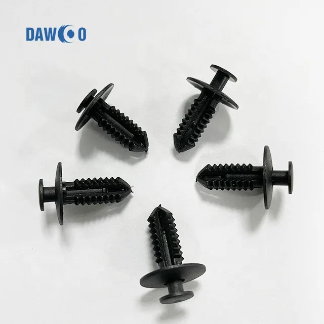 Factoy price 100pcs pack black car  plastic auto plastic clips and fasteners