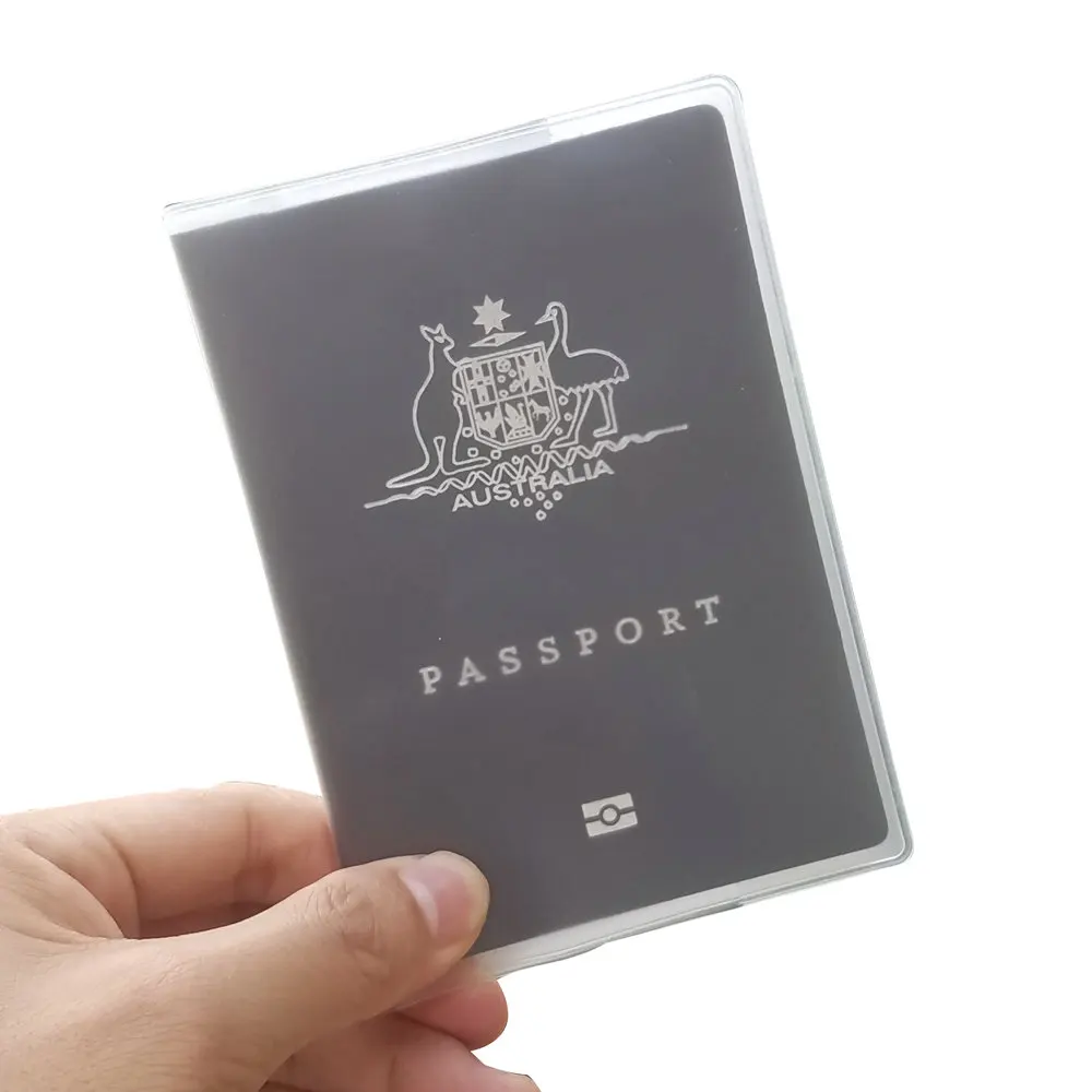 Wholesale Clear Transparent PVC Waterproof Passport Cover Holder Case