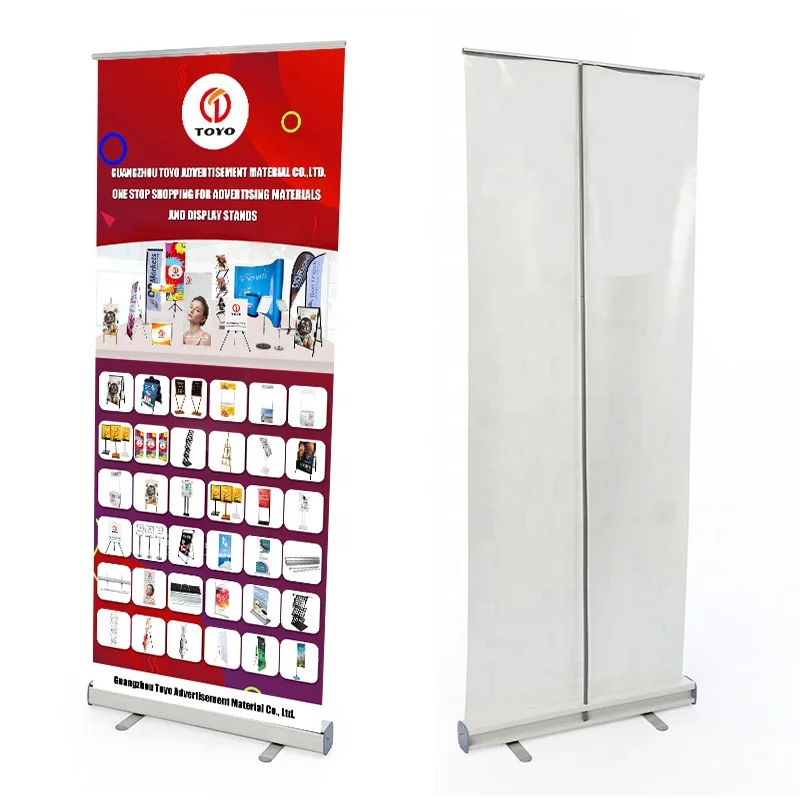 guangzhou plastic roll up stands 80x200