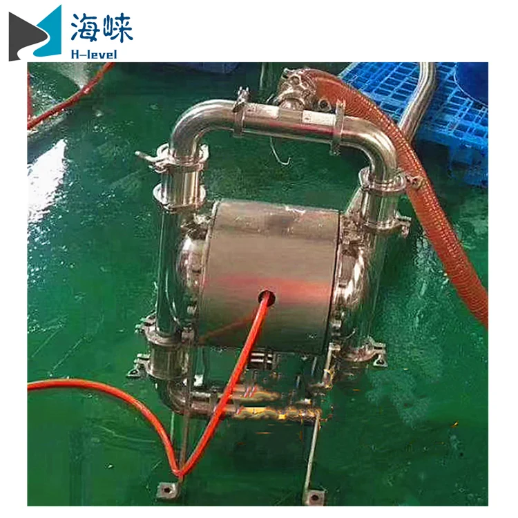CE certificate stainless steel sanitary pneumatic PTFE diaphragm pump for ethanol