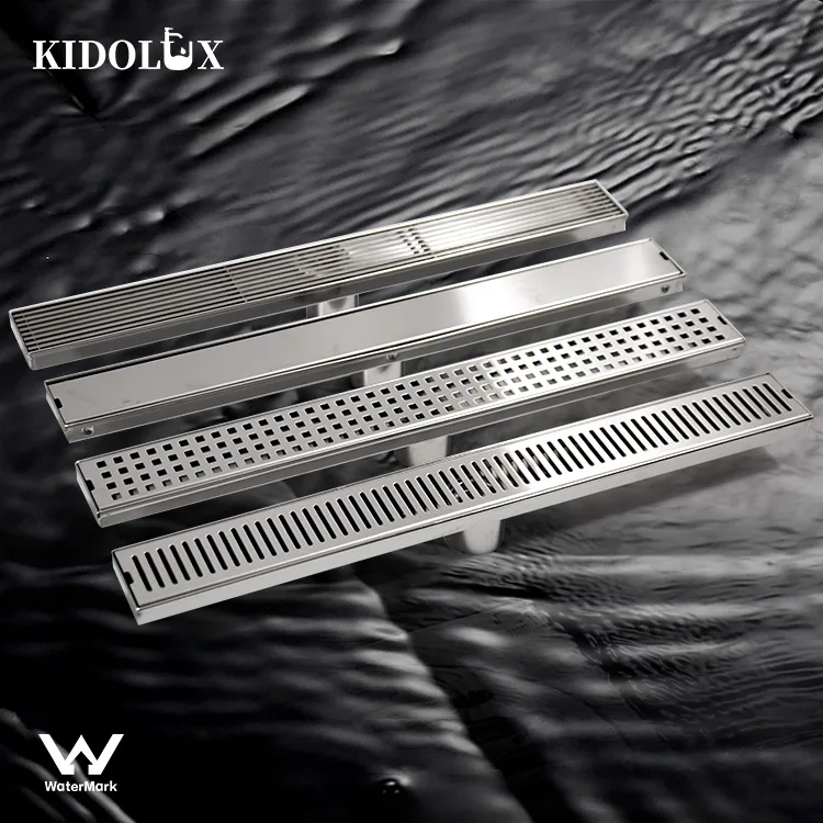 Kidolux Watermart из нержавеющей стали невидимая линейная дренажная линия для ванной комнаты 600 длинный душевой канал 600*68 мм в