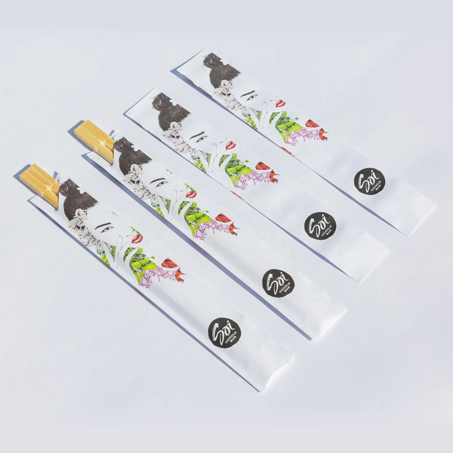 Одноразовые Бамбуковые двойные палочки для еды по оптовой цене