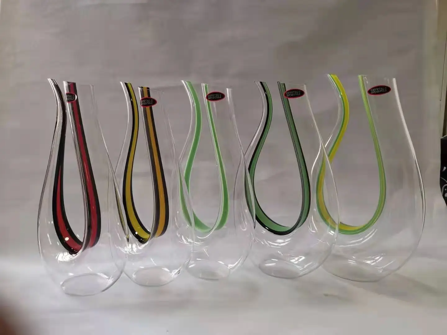 Crystal Glass Python Wine Set with Artificial Blowing Heart Decanter U-shaped Cock