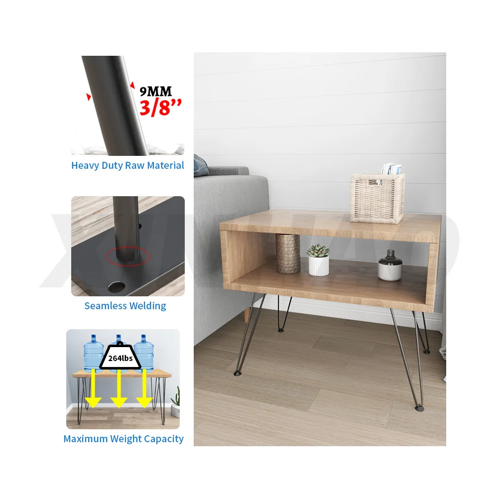 Cheap price and wholesale metal furniture hairpin legs of dining table