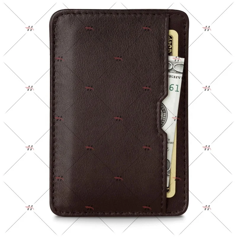Handmade Men Slim RFID Blocking Card Holder Men Pull Tab Carbon Fiber Leather Credit Card Holder Wallet