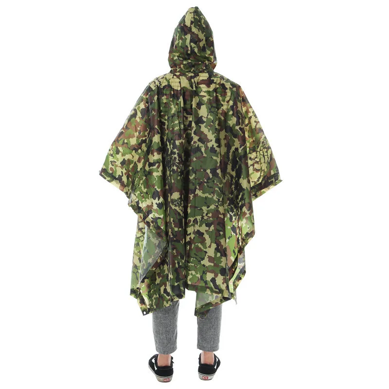 Sturdy armor Waterproof army rainwears PVC military Raincoat Combat Tactical Rain army camouflage poncho