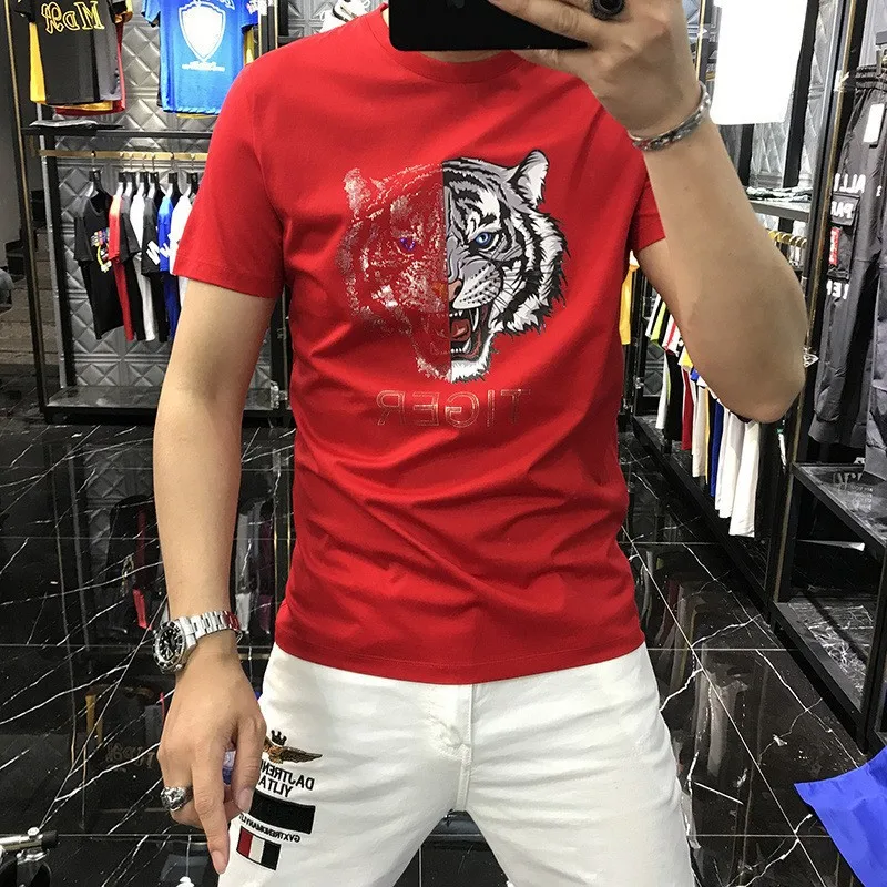 Wholesale Summer Fashion Mercerized cotton high quality t shirts streetwear luxury t shirt designer shirts for men
