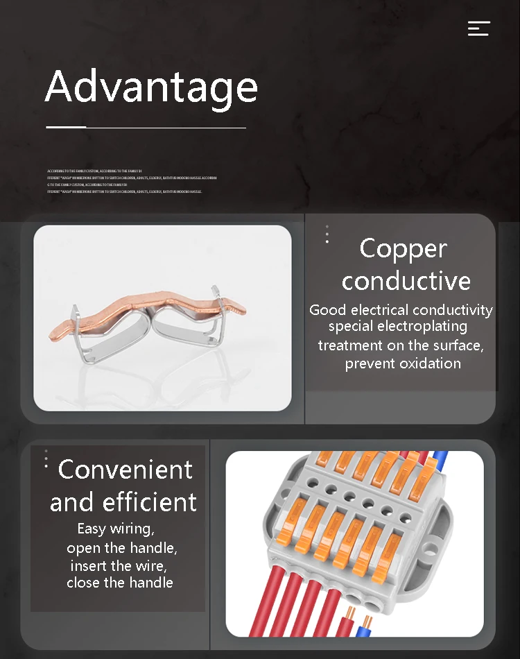 wire terminal fixed holes 6 input 6 output splitters branch wire splicing connector cable for LED industrial