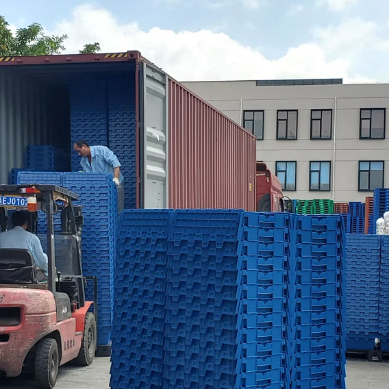 Heavy duty transport 600*400*365mm nestable storage crate plastic moving boxes containers