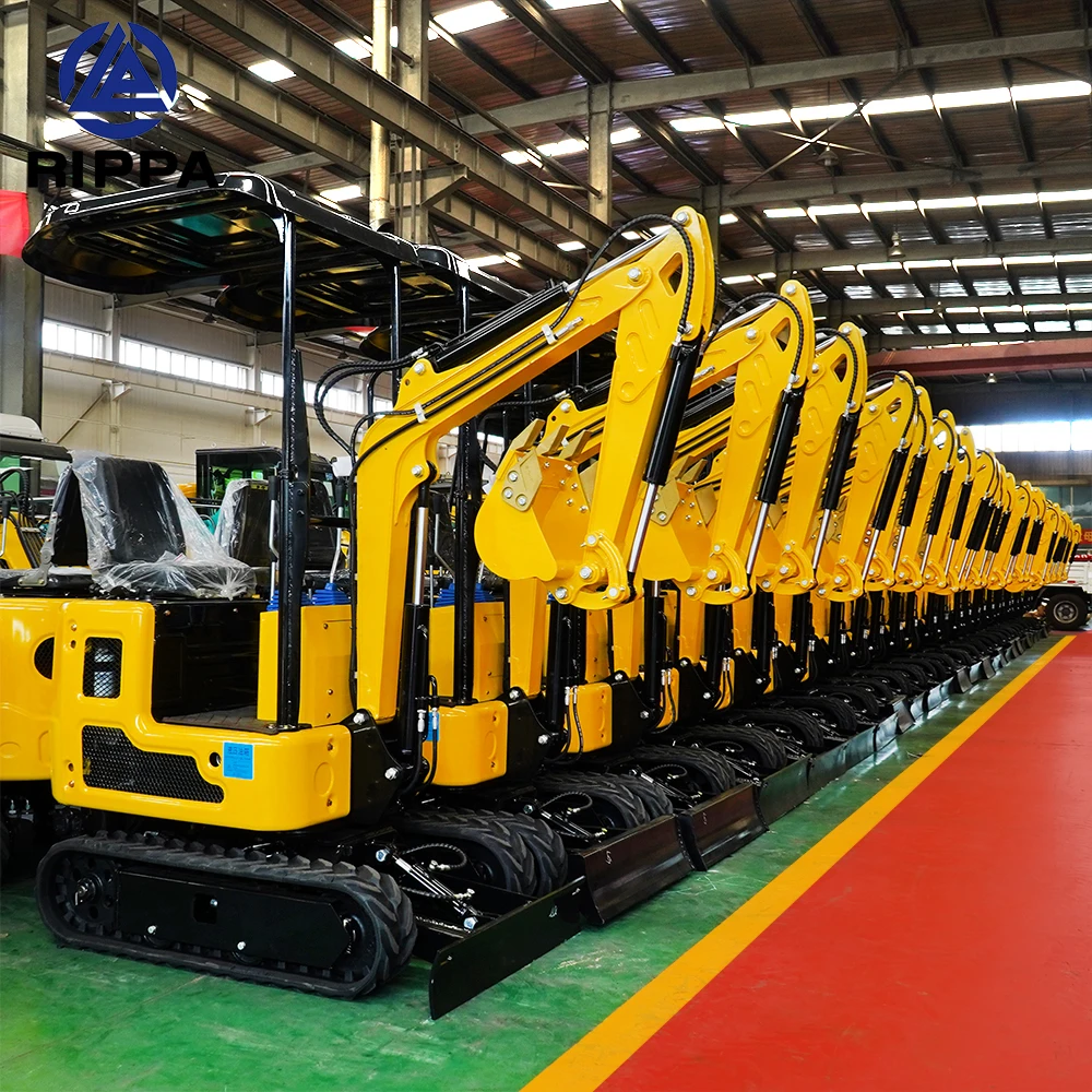 Rippa Earth-Moving Machinery Zero Tail Micro Digger 0.8 T 1 Ton Small Excavator Mini Bagger