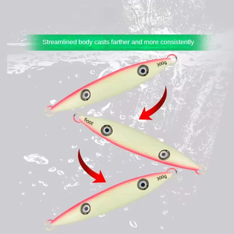 LED Flashlight Eye Jig Metal Lead Jigging Lure Night Fishing valopilkki Artificial Hard Bait for Sea Tuna Fishing JigBait Metal