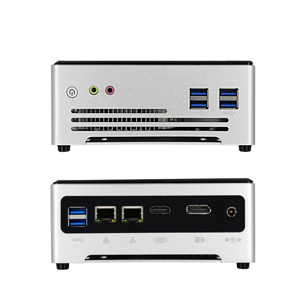 dual ethernet thin client small powerful intel nuc pc i5 i7 10th gen win10/11/linux  Quad Core DP HD 12V with fan gaming mini pc